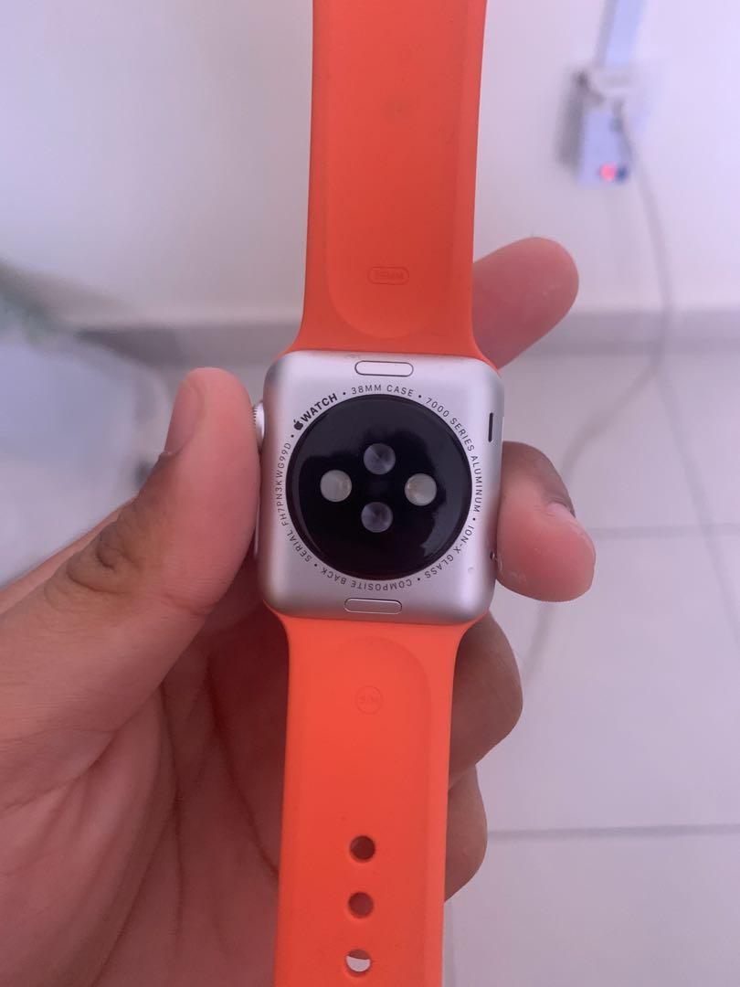 Apple Watch series 1 sport 38mm pink sport band Men s Fashion Watches Accessories Watches on Carousell