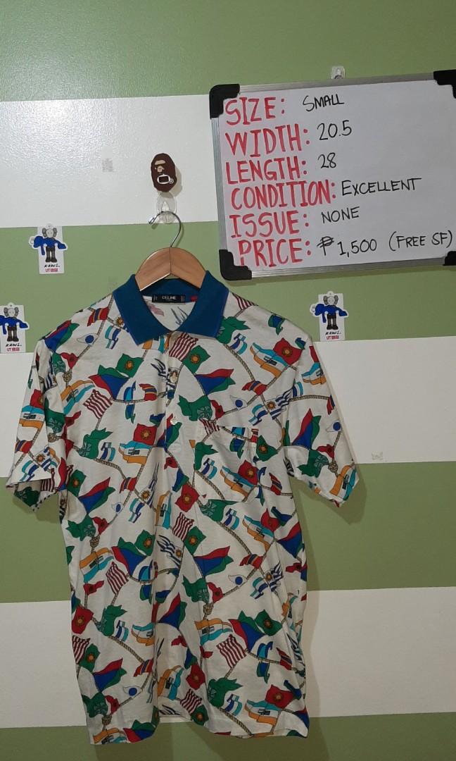 Authentic Celine Paris Flags Polo Shirt Men S Fashion Clothes Tops On Carousell