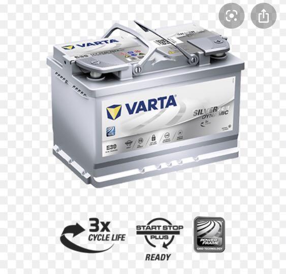 Varta AGM 70Ah, 80Ah, 90Ah, 95Ah, 105Ah Car Battery, Car Accessories,  Electronics & Lights on Carousell