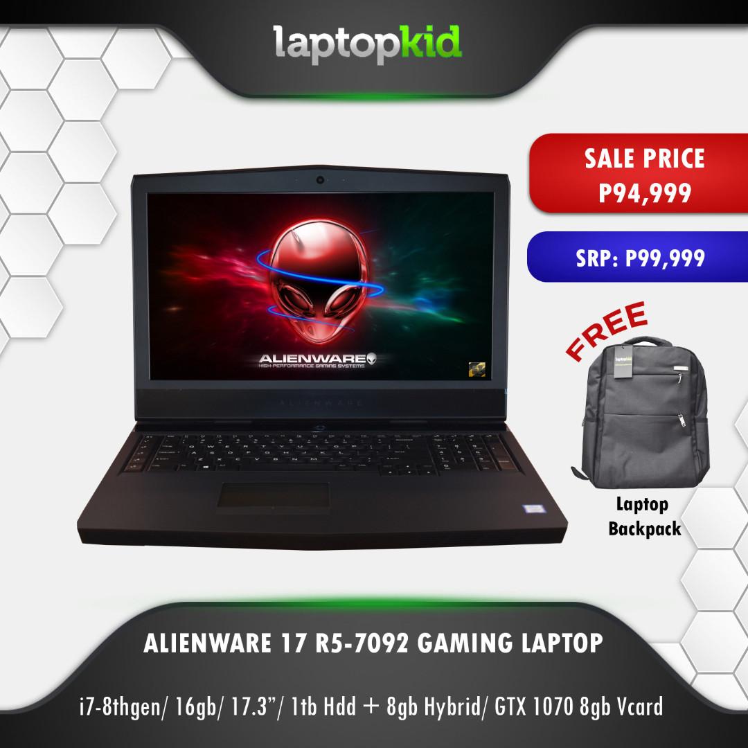 Brand New Alienware 17 R5 17 3 I7 8thgen 16gbram 1tbhdd 8gbhydrid 1070 8gbvcard Win10 Electronics Computers Laptops On Carousell