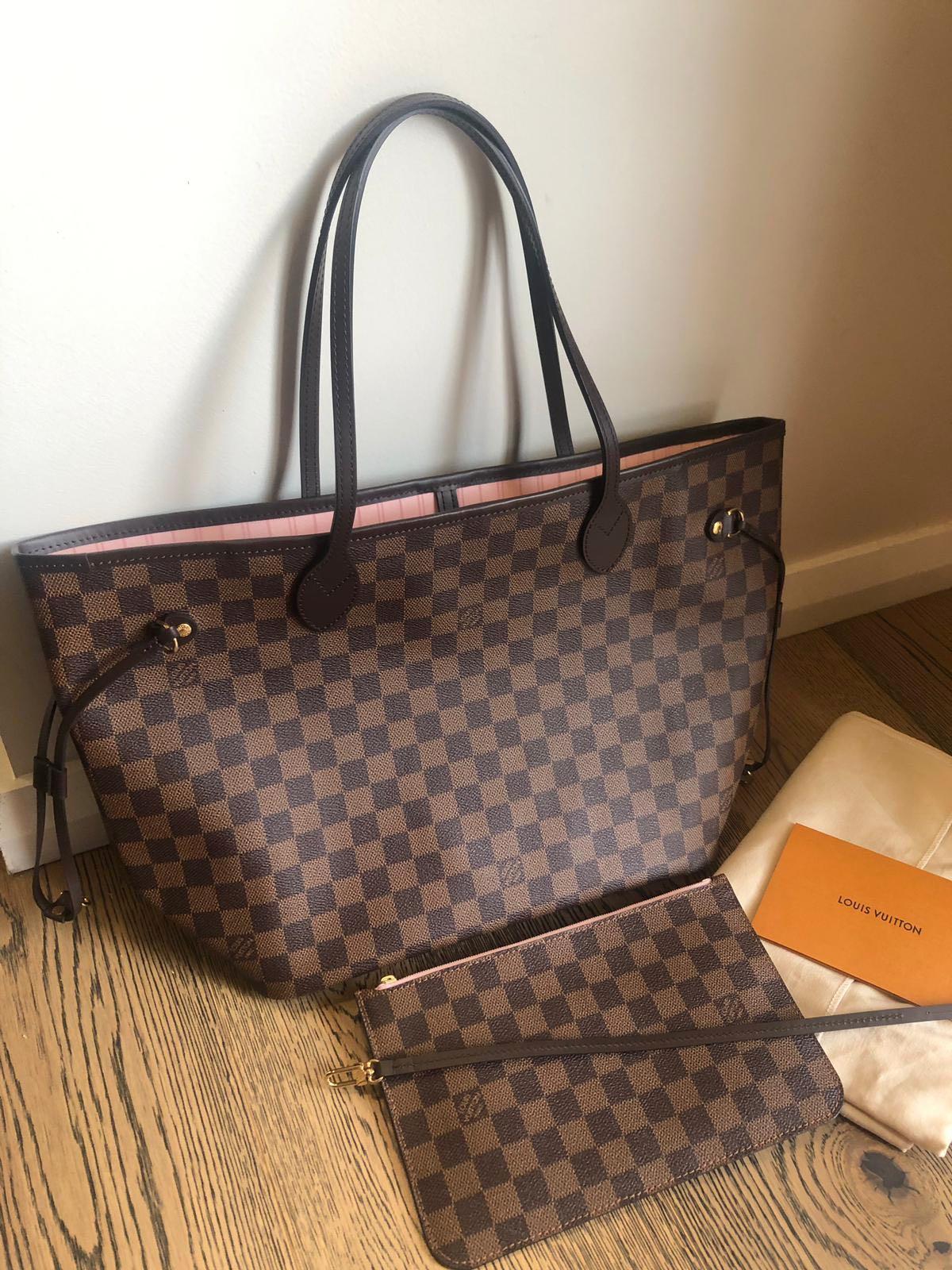 Brand New LV Neverfull MM Pink Interior, Luxury, Bags & Wallets on