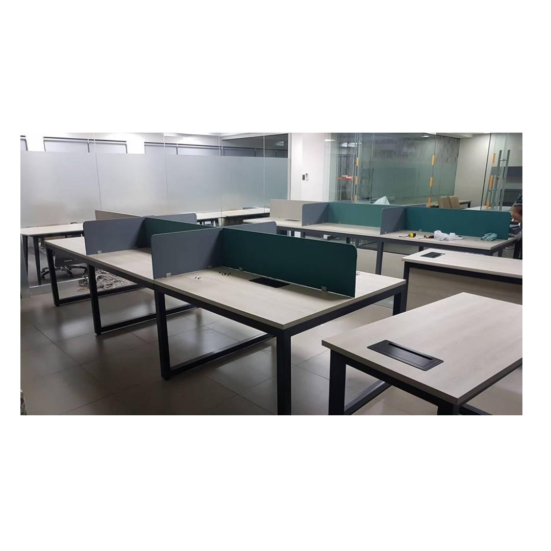 Customized table with screen panel, Furniture & Home Living, Office ...