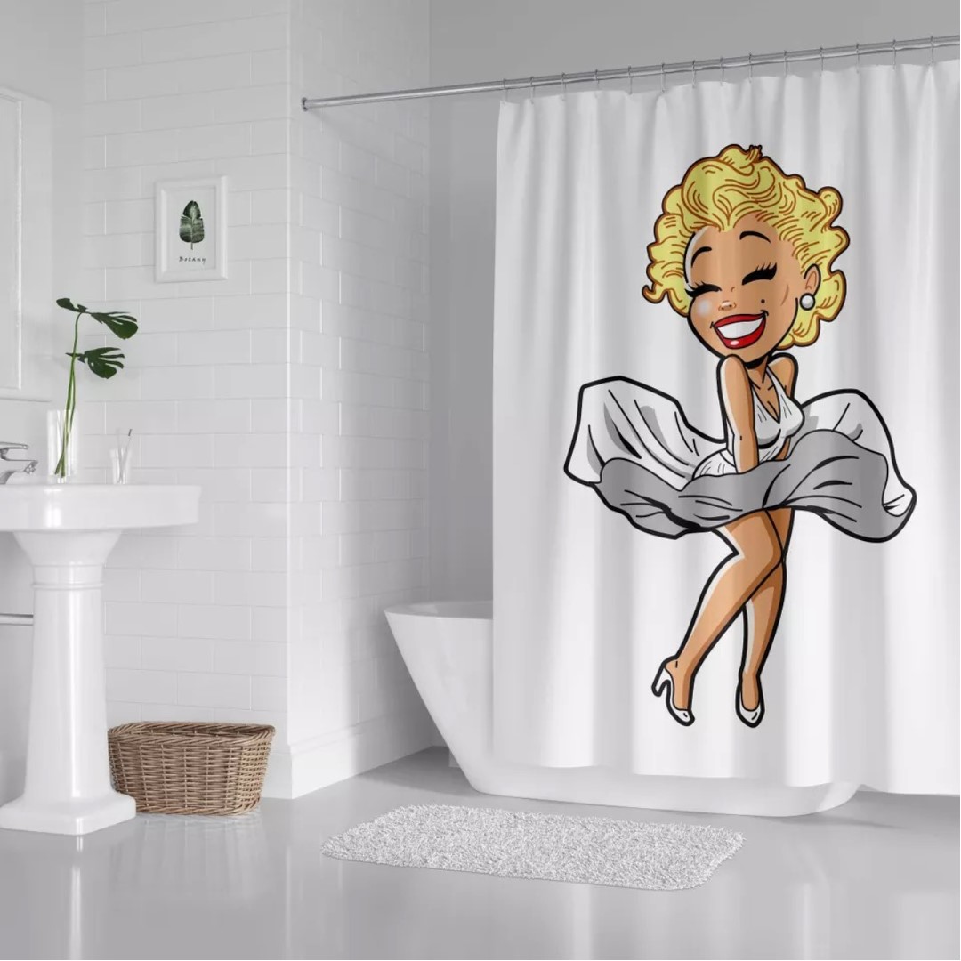 Diva Shower Curtain Marilyn Monroe Bathroom Retro Furniture