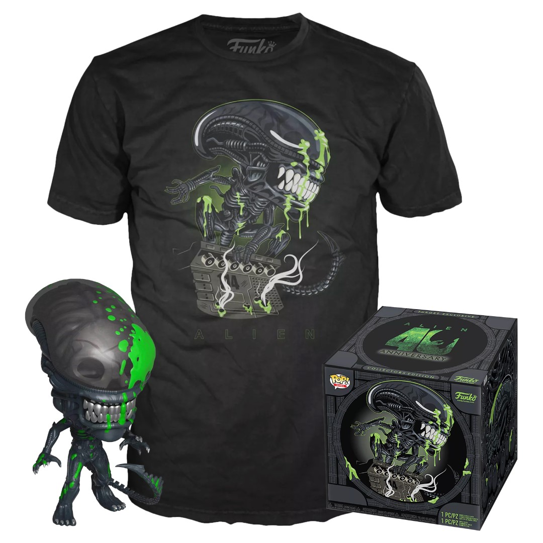 Funko Pop Alien Xenomorph Blood Splatter 40th Anniversary Figure T Shirt Box Set Toys Games Bricks Figurines On Carousell