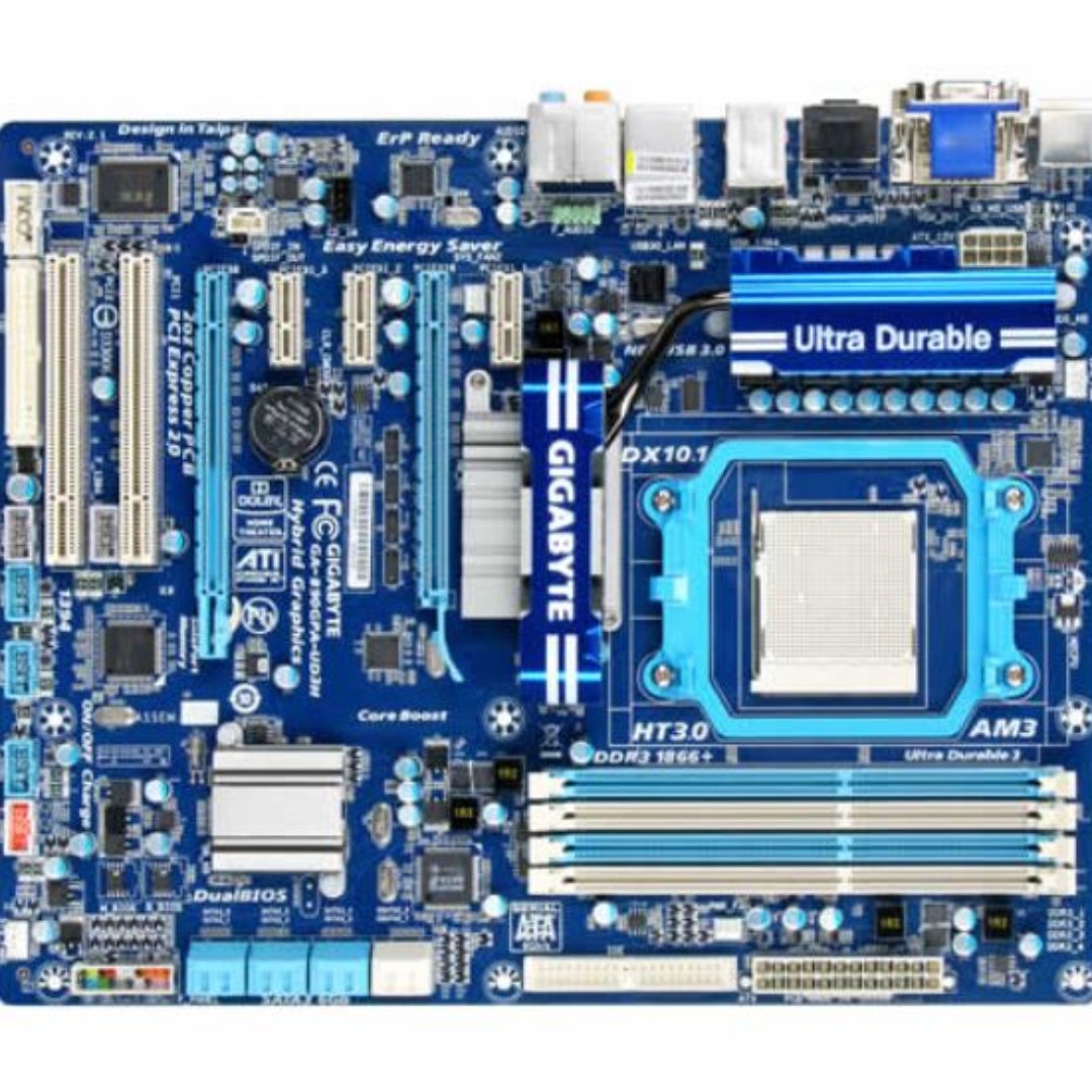 Gigabyte Motherboard 890gpa Ud3h Am3 Socket Support Ati Crossfire Electronics Computer Parts Accessories On Carousell