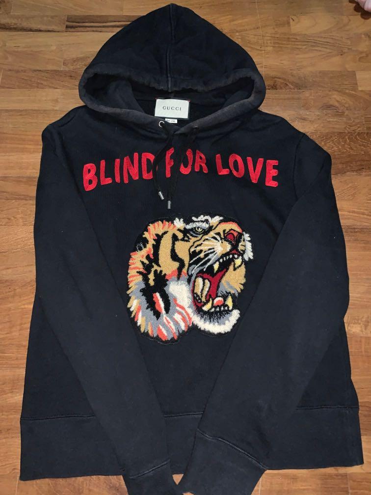blind for love tiger hoodie