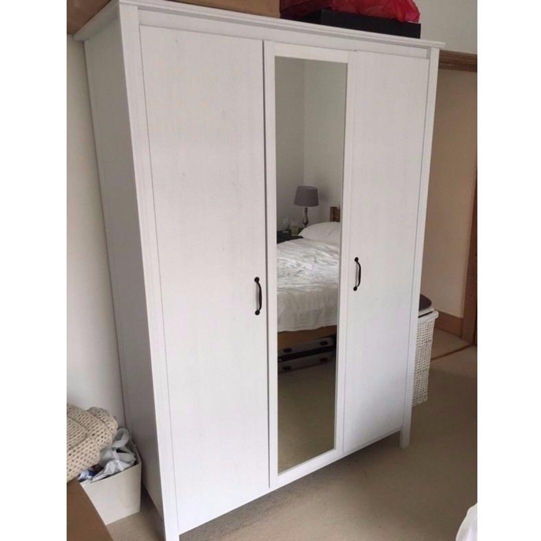 Ikea Brusali Wardrobe 3 Doors Home Furniture Furniture On
