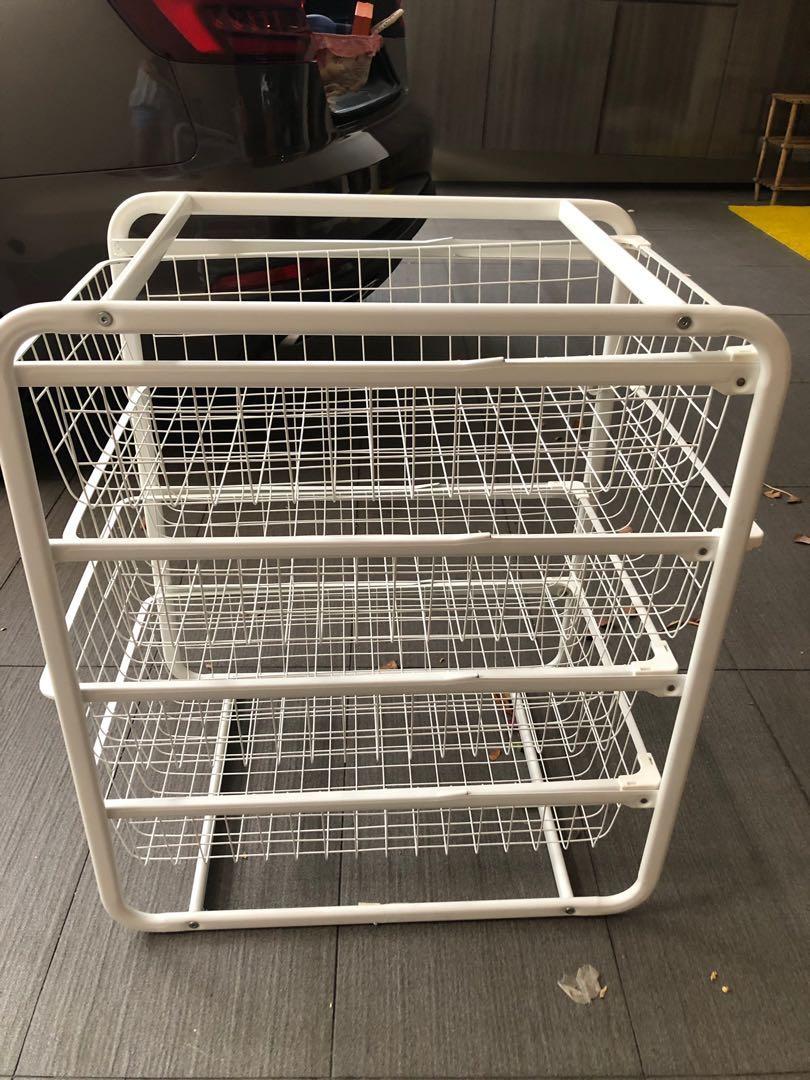 Ikea Jonaxel Frame With Metal Wire Mesh Drawers 4 Layers