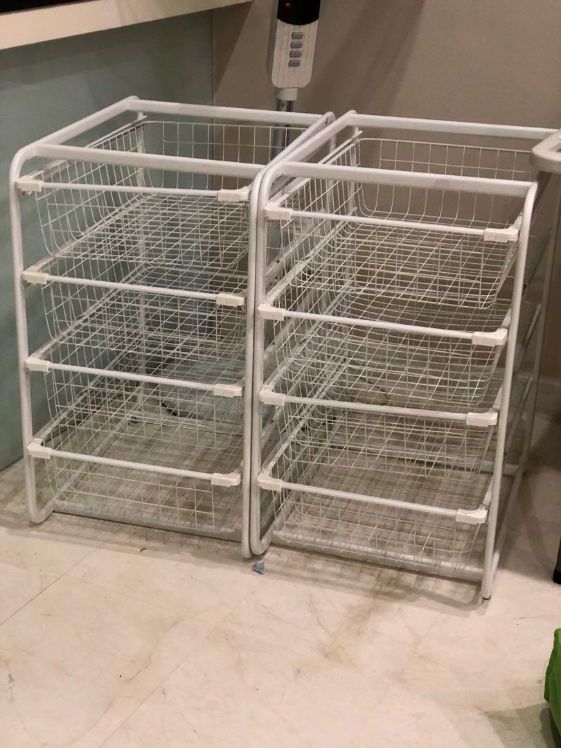 Ikea Jonaxel Frame With Metal Wire Mesh Drawers 4 Layers