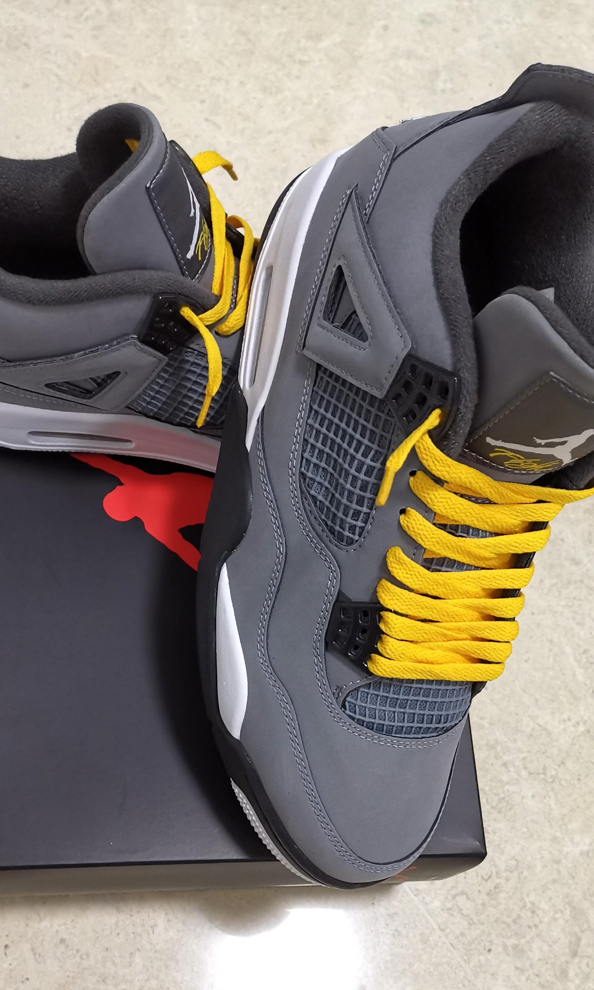cool grey 4s yellow laces