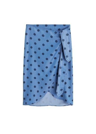 denim polka dot skirt