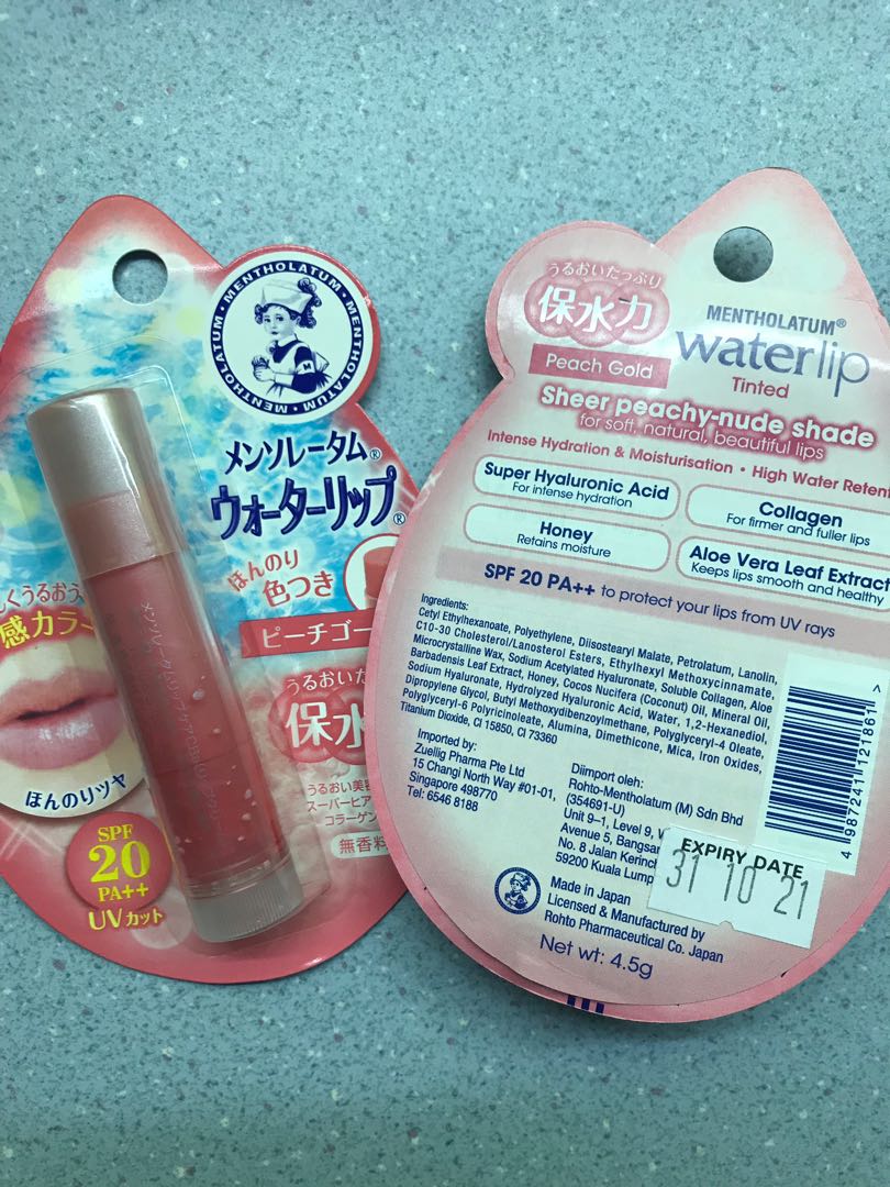 Mentholatum Tinted Water Lip Balm Health Beauty Makeup On Carousell