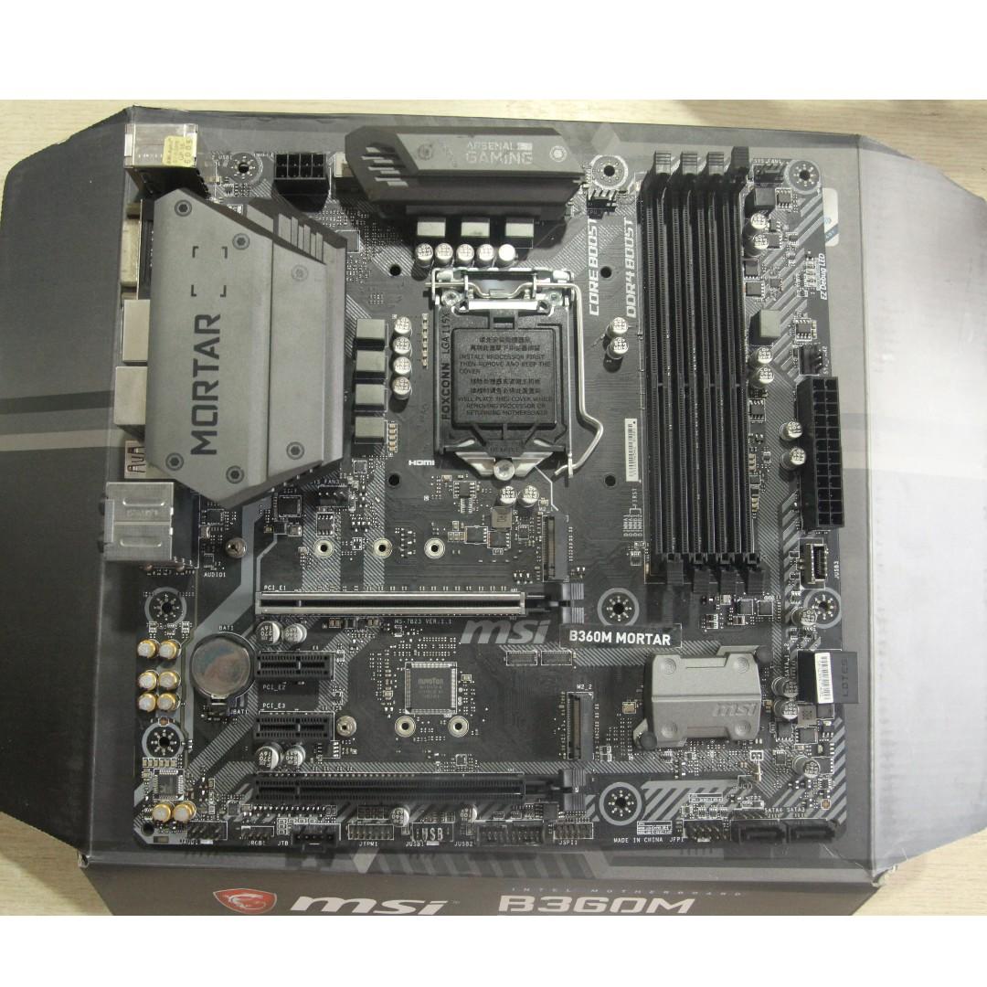 MSI B360M Mortar, Computers & Tech, Parts & Accessories, Computer Parts ...