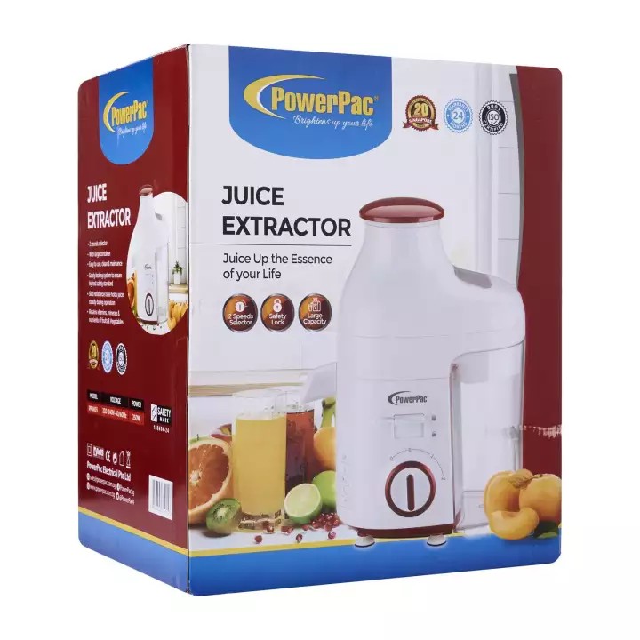 Powerpac Pp3403 Juice Extractor With 2 Speed Selector And Safety
