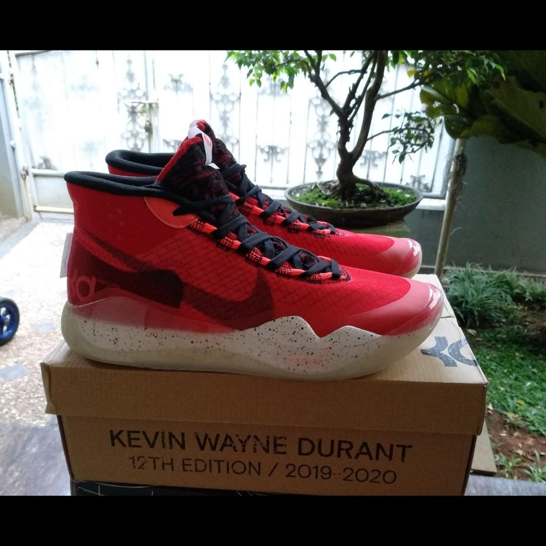 Sepatu Nike Kevin Durant KD 12 HIGH University Red SIZE 44/28cm, Fesyen  Pria, Sepatu , Sneakers di Carousell