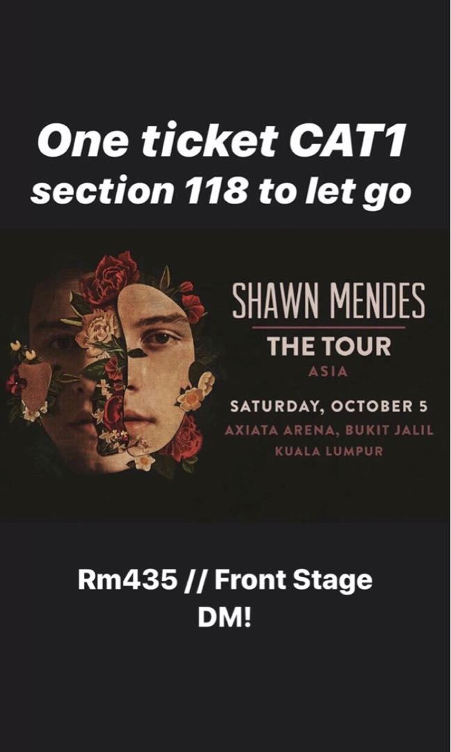 Shawn mendes concert, Tickets & Vouchers, Event Tickets on Carousell