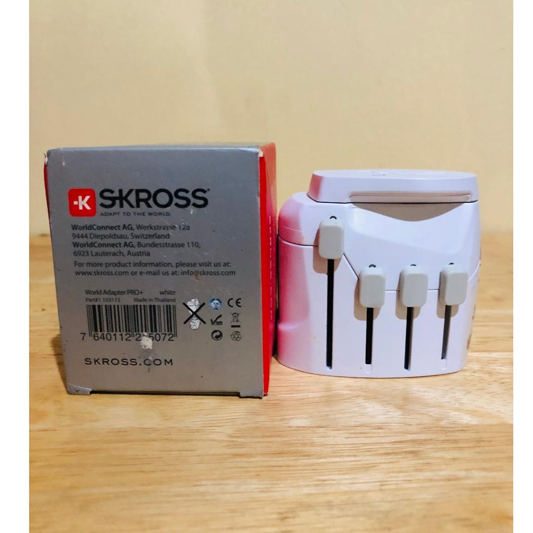 SKROSS World Travel Adapter (Category: Electrical, Adaptors & Sockets) located in Las Pinas. Submitted by mike8621 (Listing ID 254621257, Image 2). Description: An adapter for all kinds of power sockets in all countries and airports/seaports. Ideal for the travelling person. No USB port. I have 2 of these. One has a brand new box and the other has a slightly crumpled box (it is in the pictures)..