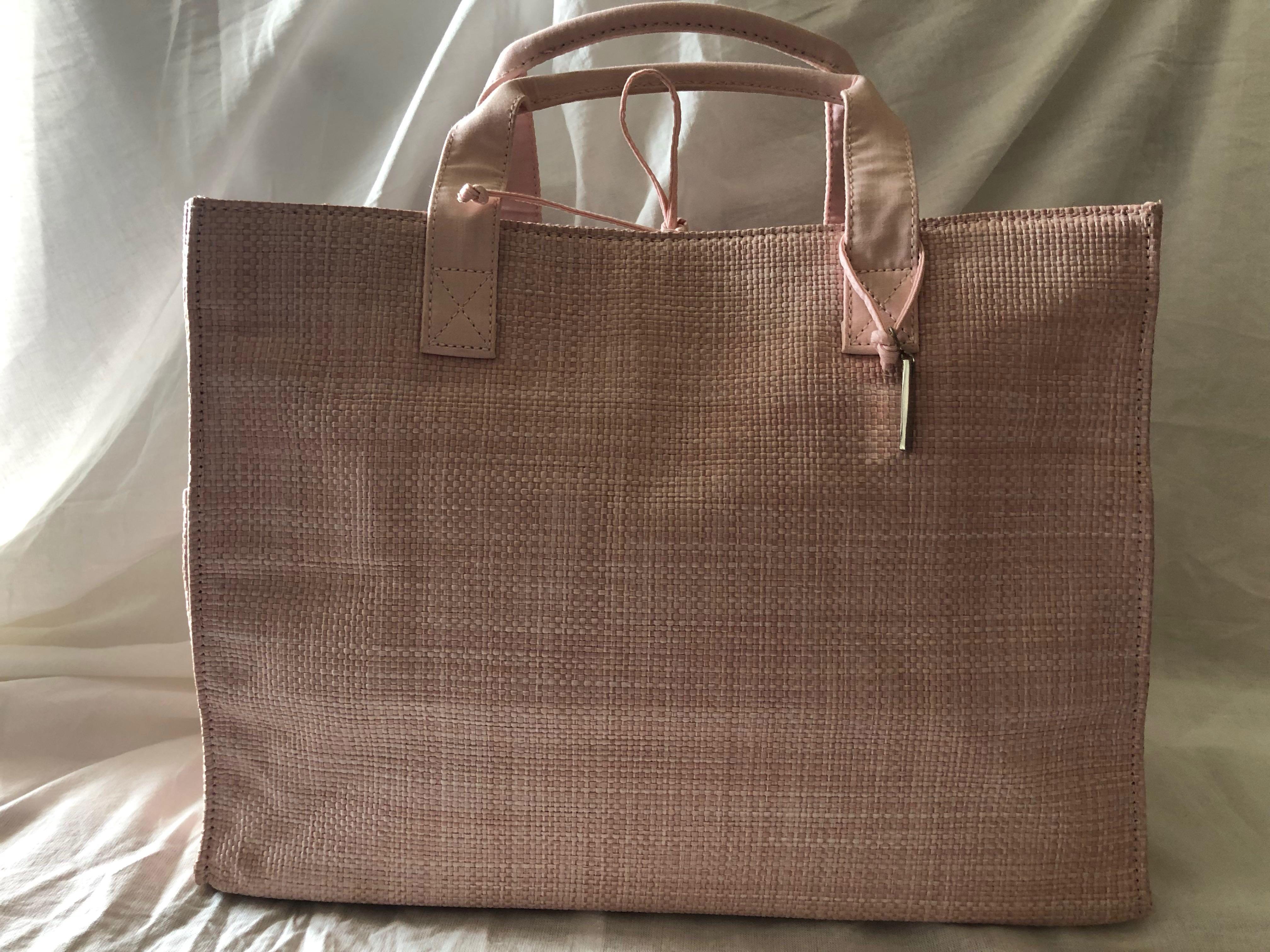 soft straw tote
