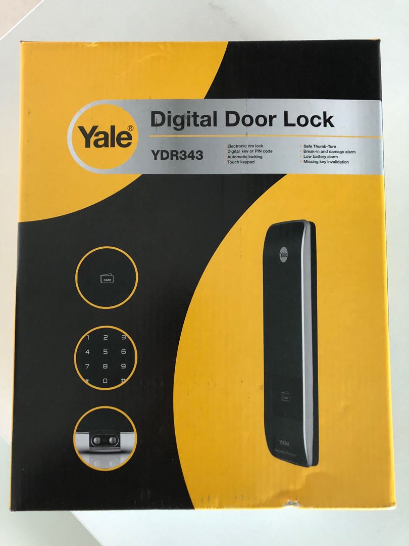 Yale Digital Door Lock YDR343, Furniture & Home Living, Security & Locks, Locks, Doors & Gates