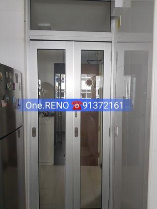 Heavy duty Glass Partition or Kitchen Entrance door