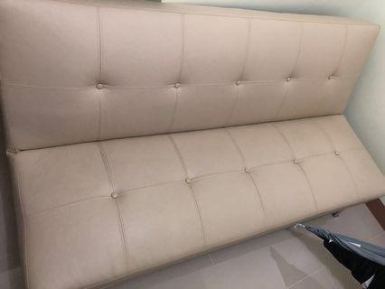 Leather Sofa bed with free sofa cover