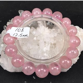 雙怡天然水晶:馬達加斯加 粉水晶 12.5mm 手鏈64202681040258110