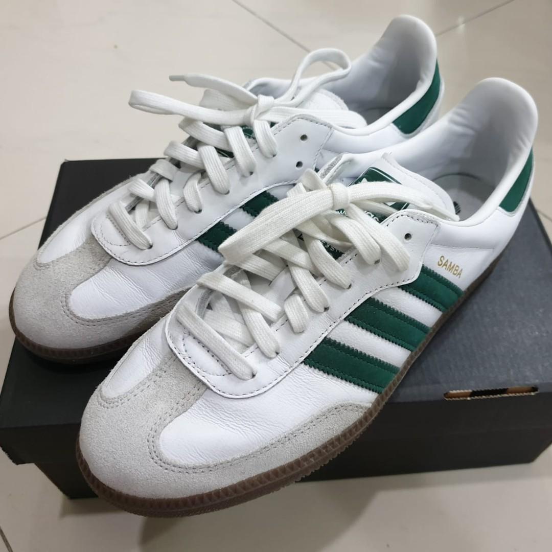 adidas samba green white