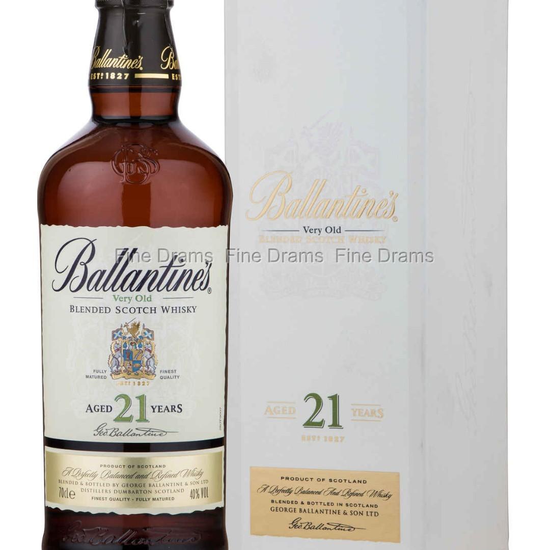 Ballantine S Scotch Whisky Scotland 21 Yo 70cl Bottle Promotional Price Food Drinks Beverages On Carousell