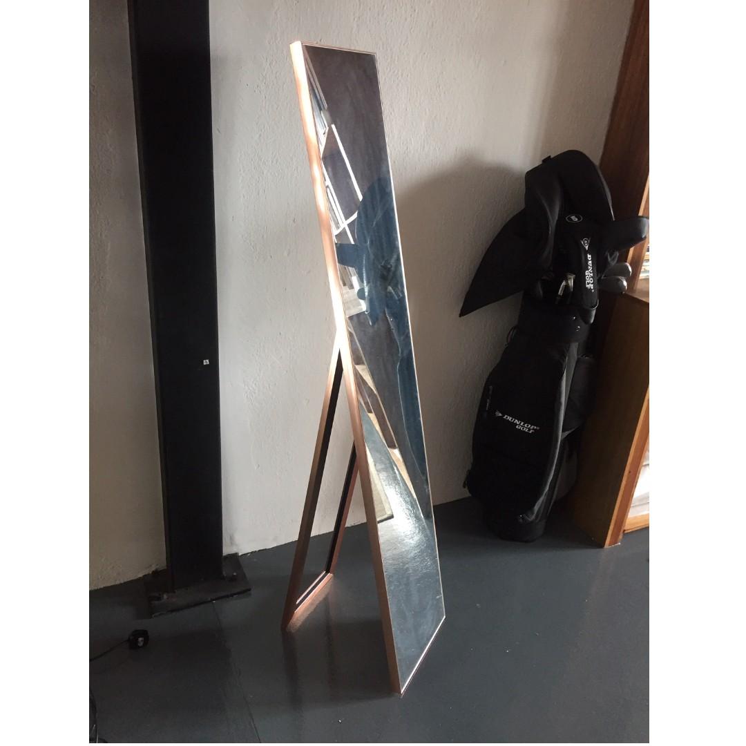Beautiful Freestanding Rose Gold Full Length Mirror, Furniture & Home Living, Home Decor