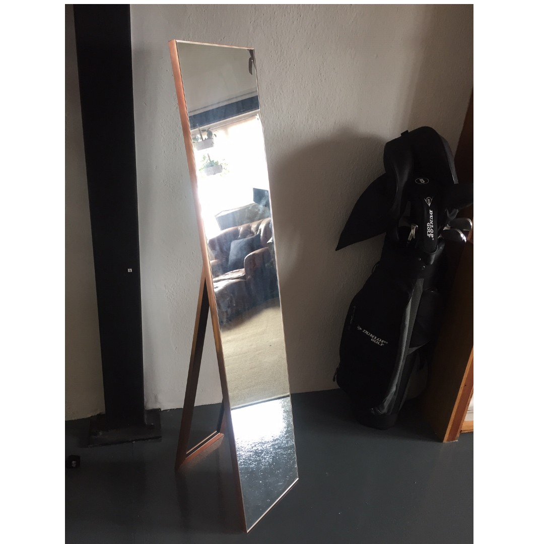 Beautiful Freestanding Rose Gold Full Length Mirror, Furniture & Home Living, Home Decor