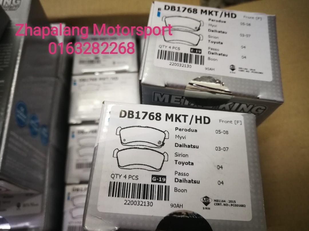 Bendix MKT Brake Pads 4 Perodua Myvi 1st Gen, Auto Accessories on Carousell