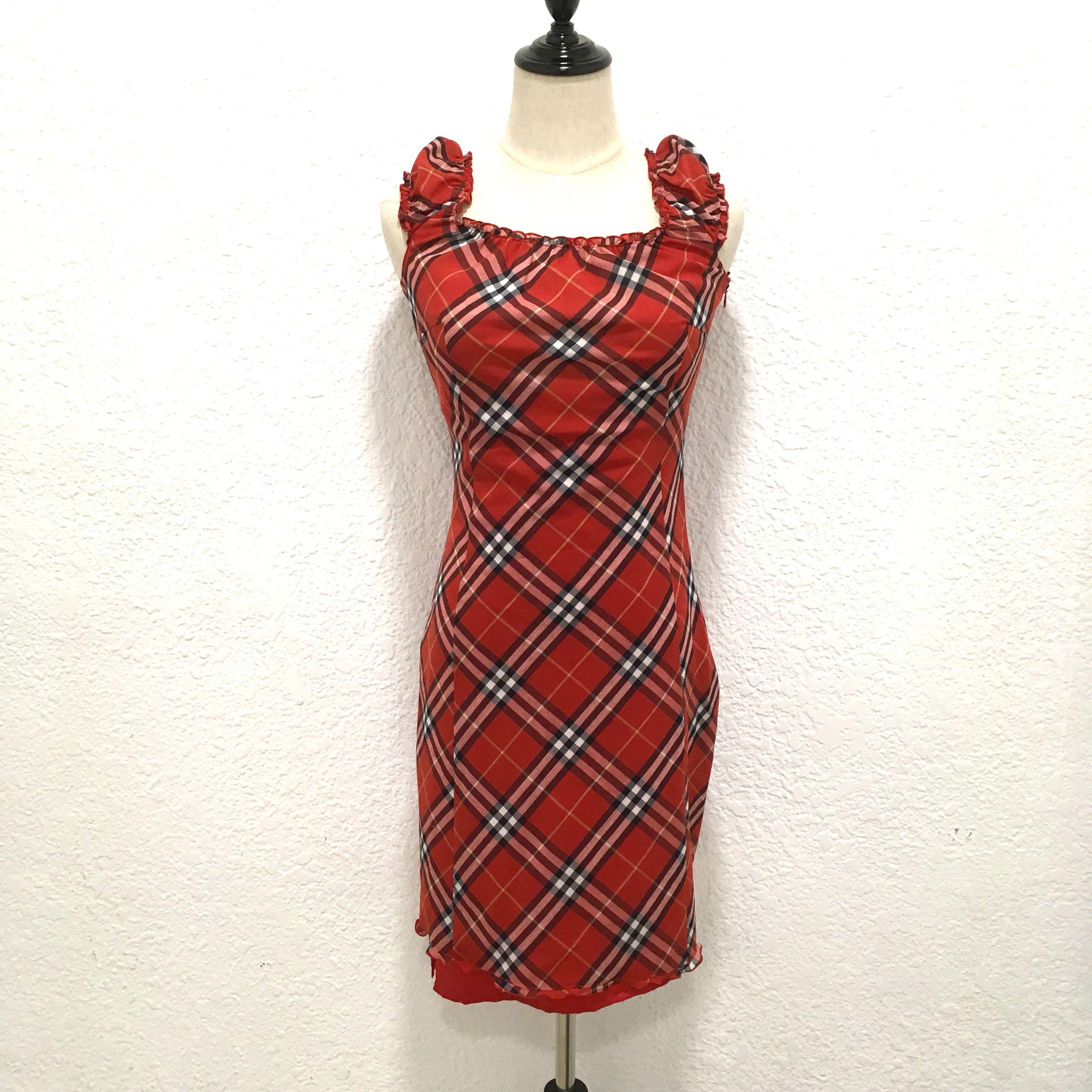 burberry red dress