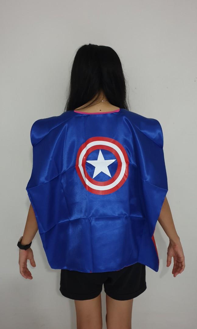 Captain America Superhero Cape Costume Babies Kids Boys Apparel 8 To 12 Years On Carousell - captain cape roblox