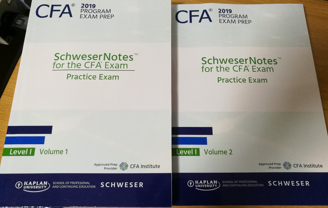 Practice Exam-CFA Schweser Level 1 2019, Hobbies &amp; Toys, Books ...