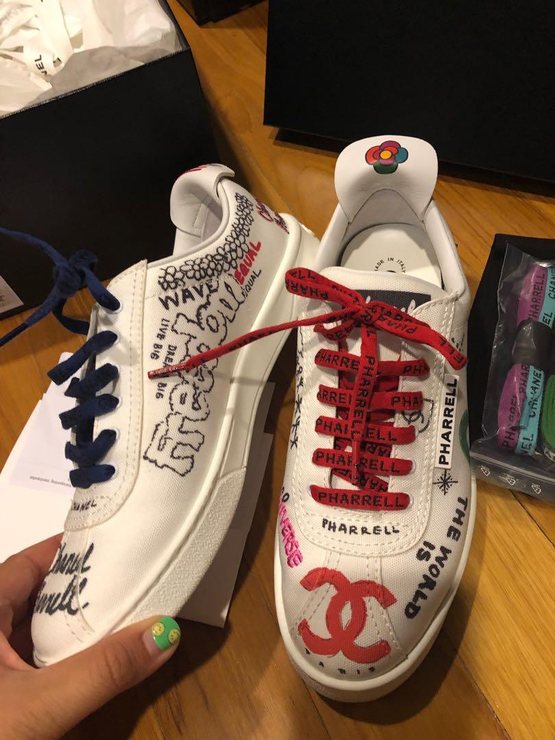 CHANEL PHARRELL LIMITED EDITION MEN'S SNEAKERS SIZE 40, Men's Fashion,  Footwear, Sneakers on Carousell