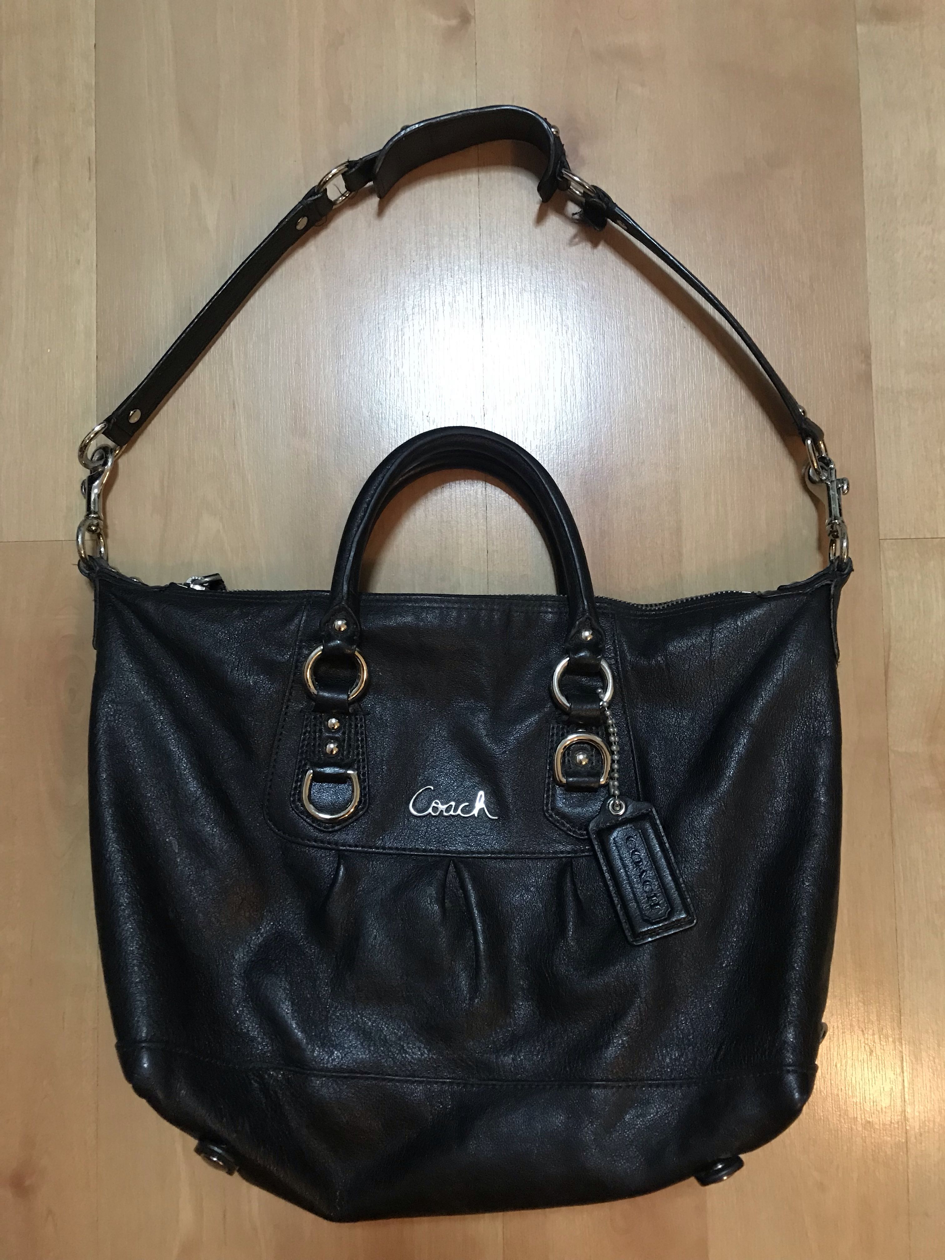 Coach Black Handbag, Women's Fashion, Bags & Wallets, Tote Bags on