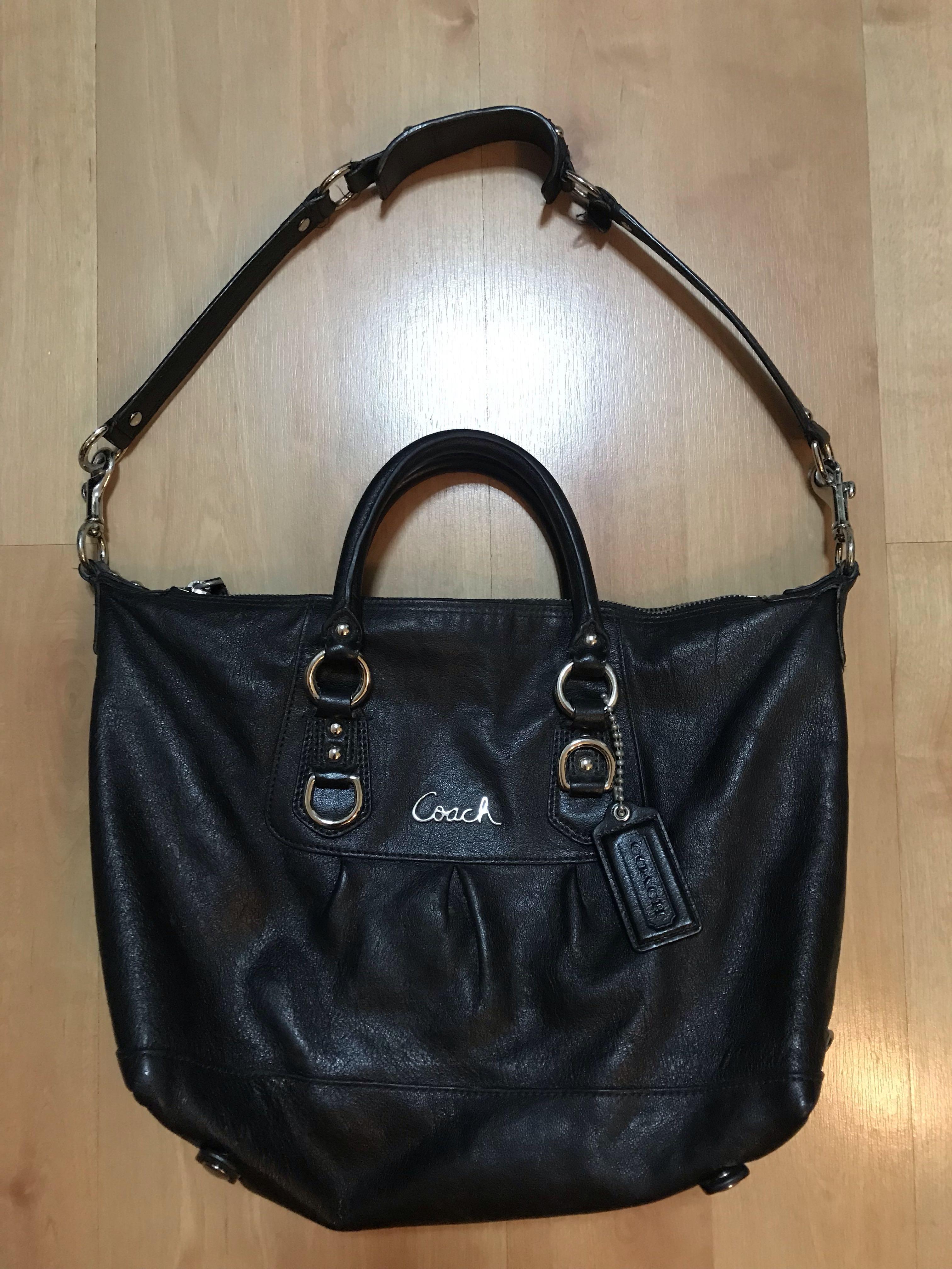 Coach Black Handbag, Women's Fashion, Bags & Wallets, Tote Bags on