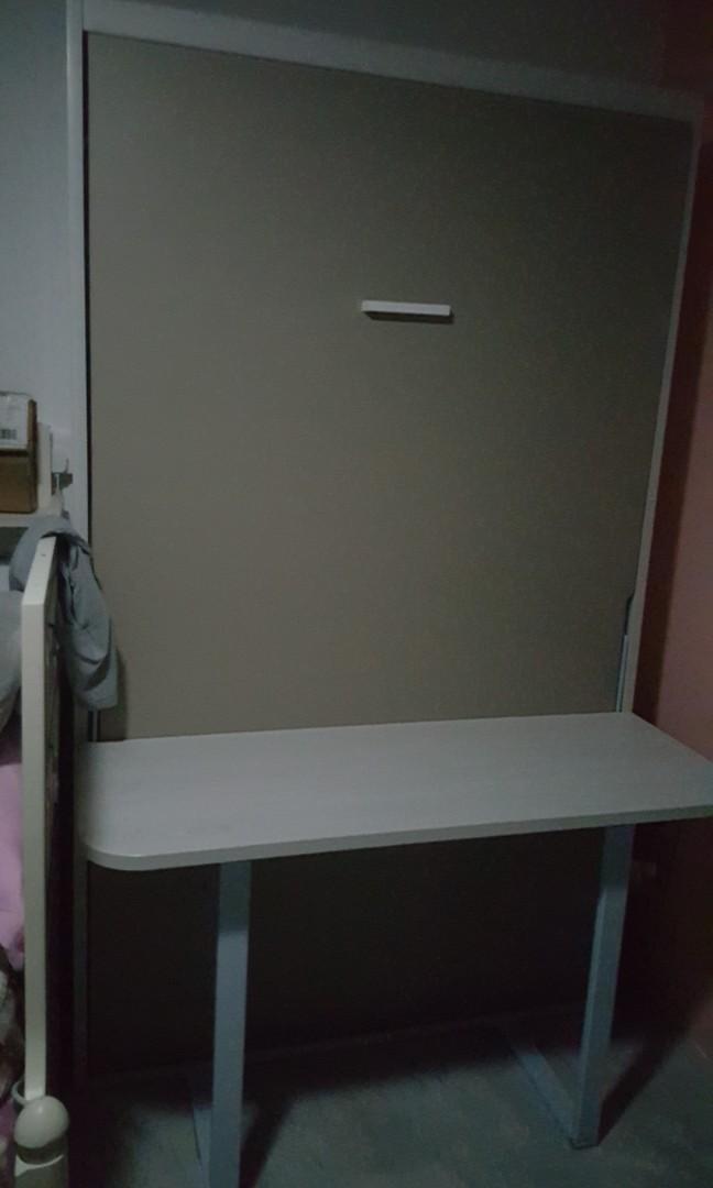 Durable magic bed (Category: Bed Frames & Mattresses) located in Singapore. Submitted by youngcat.a6d59f (Listing ID 254734634, Image 2). Description: Versatile bed; from bed to table in a minute. Good for small room. Still under warranty till dec 2019. My lost is your gain..