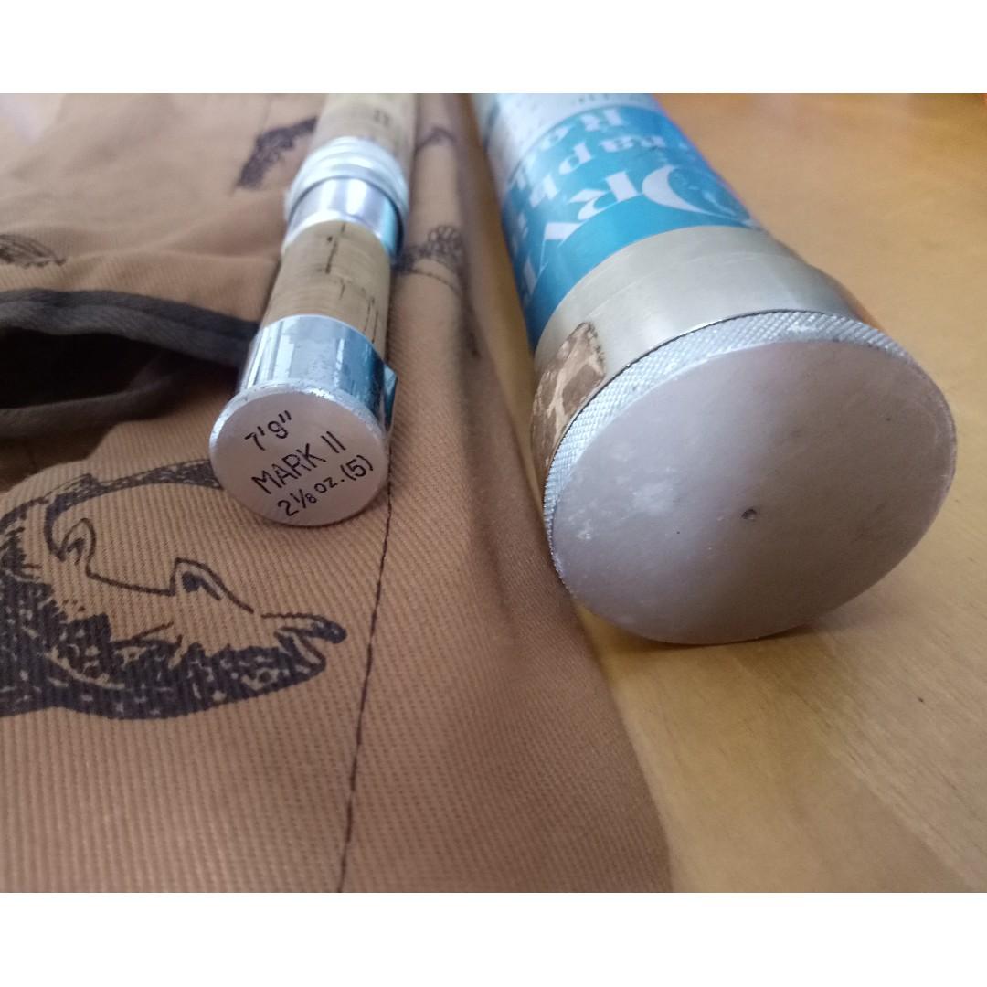 Fishing rod and reel-Fly Rod- Orvis Vintage Graphite 5 line with Original  Tube and Cloth Bag