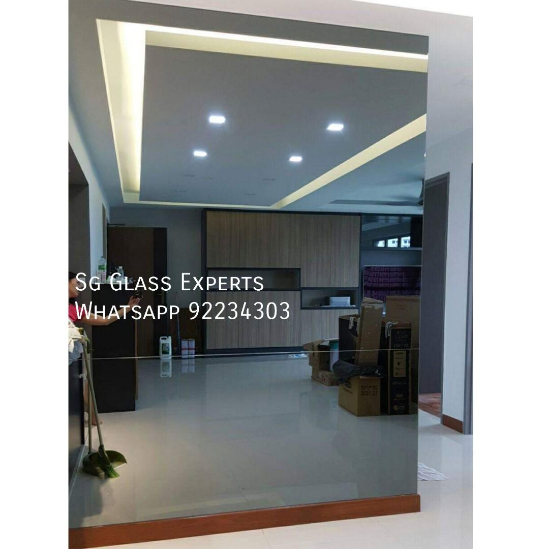 images Bronze Tinted Mirror Glass mirror ceiling design decorating ideas