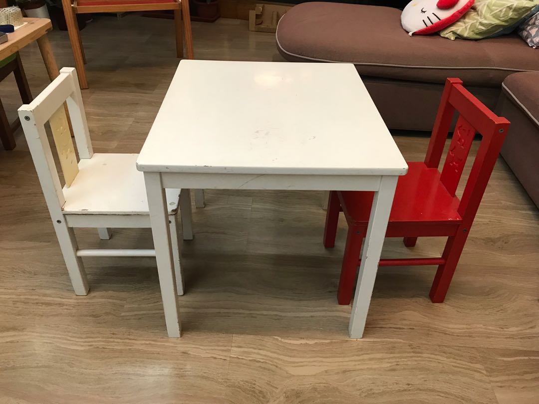 Ikea children table and 2 chairs, Babies & Kids, Baby Nursery & Kids ...