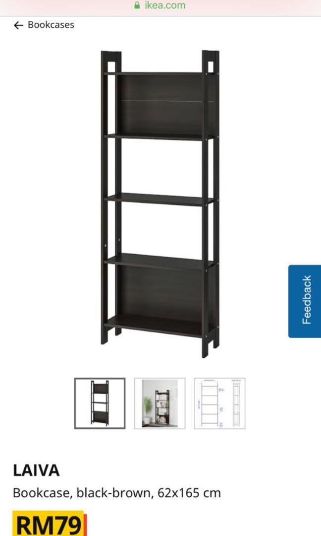 IKEA Laiva Bookcase (blackbrown), Furniture & Home Living, Furniture, Shelves, & Racks