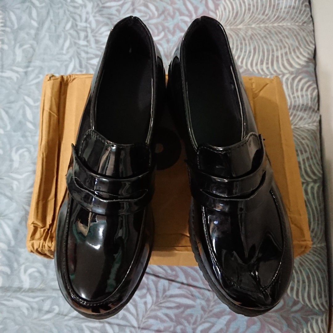 shiny school shoes