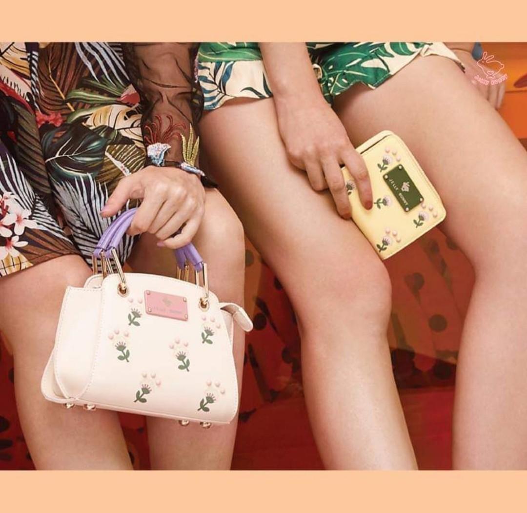 Jelly Bunny Floral Embellished Sling bag Blue
