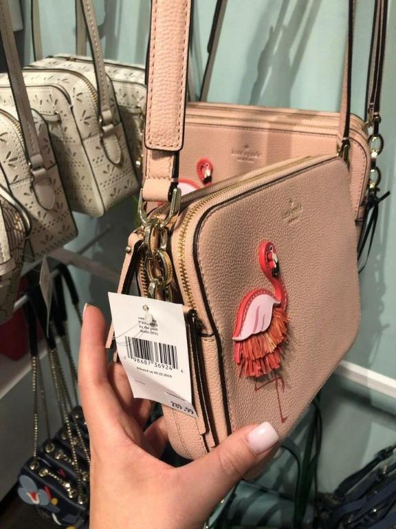 KATE SPADE FLAMINGO CAMERA BAG HANDBAG BY THE POOL MULTI