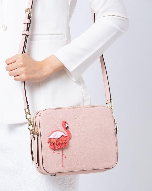 Buy the Kate Spade New York By The Pool Flamingo Camera Crossbody