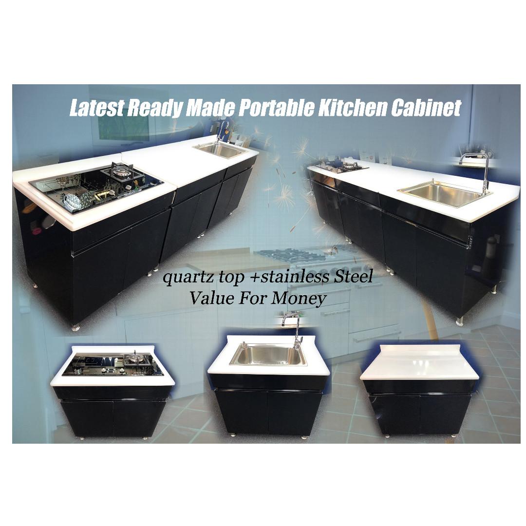 Kitchen Cabinet Stainless Steel Ready Made Portable Cabinet
