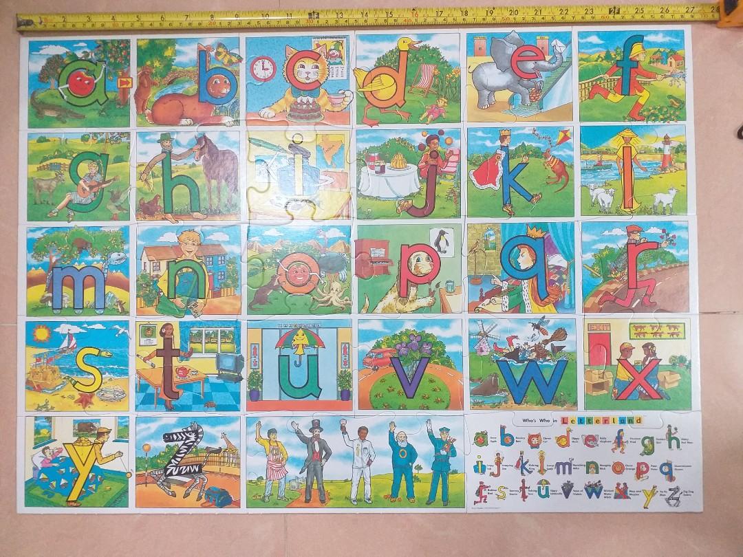Letterland Giant alphabet floor puzzle with 28, 玩具 & 遊戲類 ...