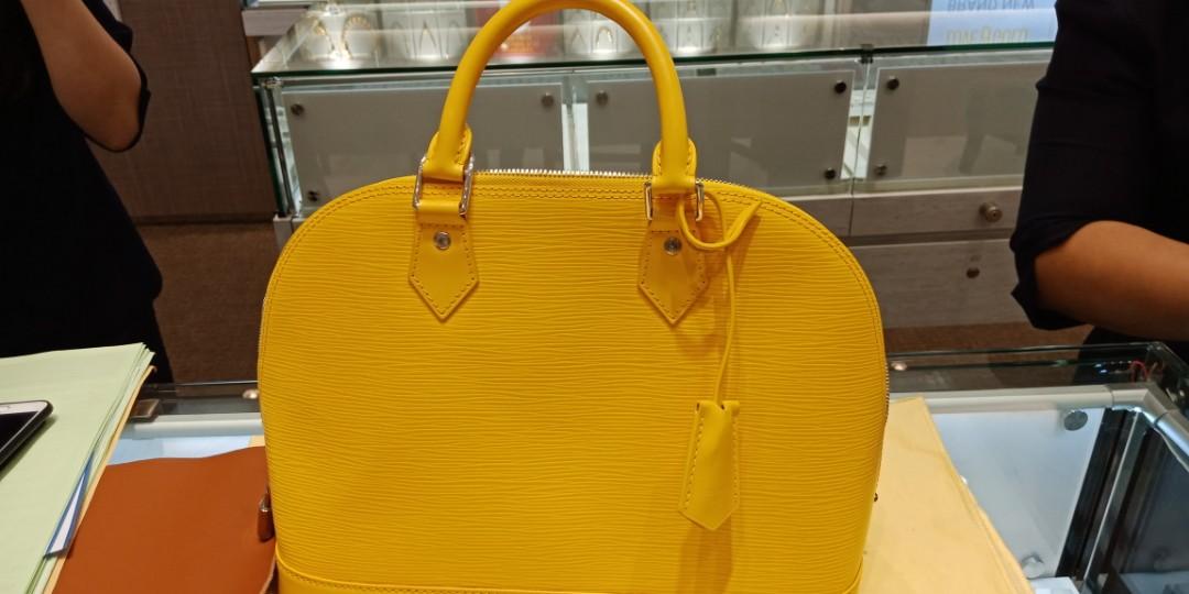 Louis Vuitton Citron Epi Leather Alma BB Bag Louis Vuitton