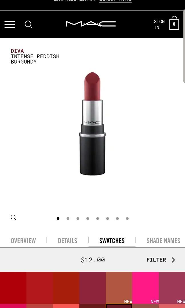 Mini Mac Matte Lipstick Diva Health Beauty Makeup On Carousell